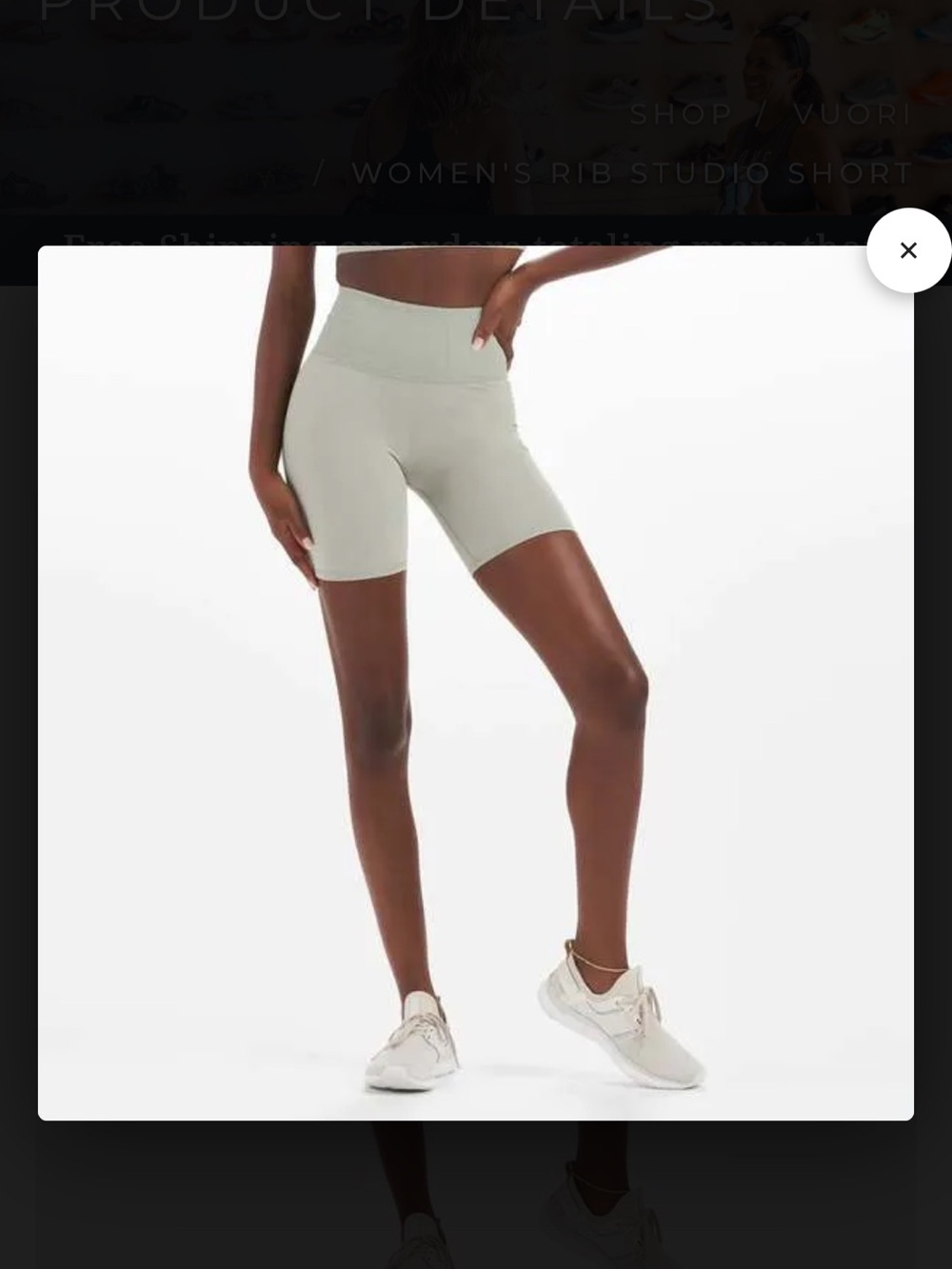 Vuori Rib Studio Bike Shorts in Sage Green